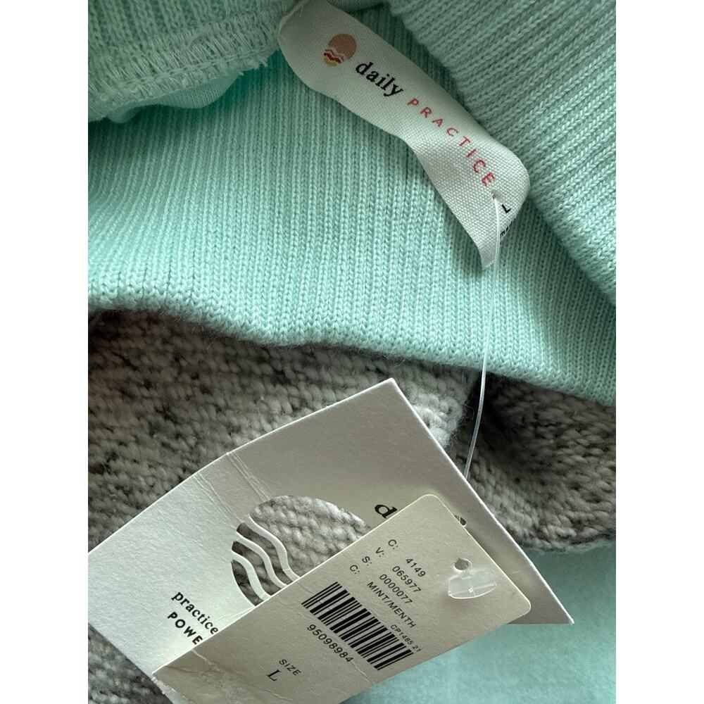 Daily Practice By Anthropologie Oversized Striped Sweater Mint Size Large - Picture 8 of 12